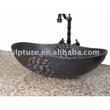 Antiguo lavabo de cobre / fregadero de metal para hotel / casa